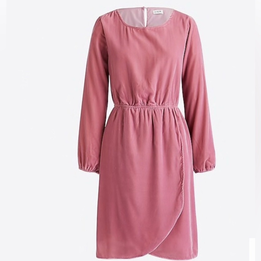 J. Crew Dusty Rose Long Sleeve Dress